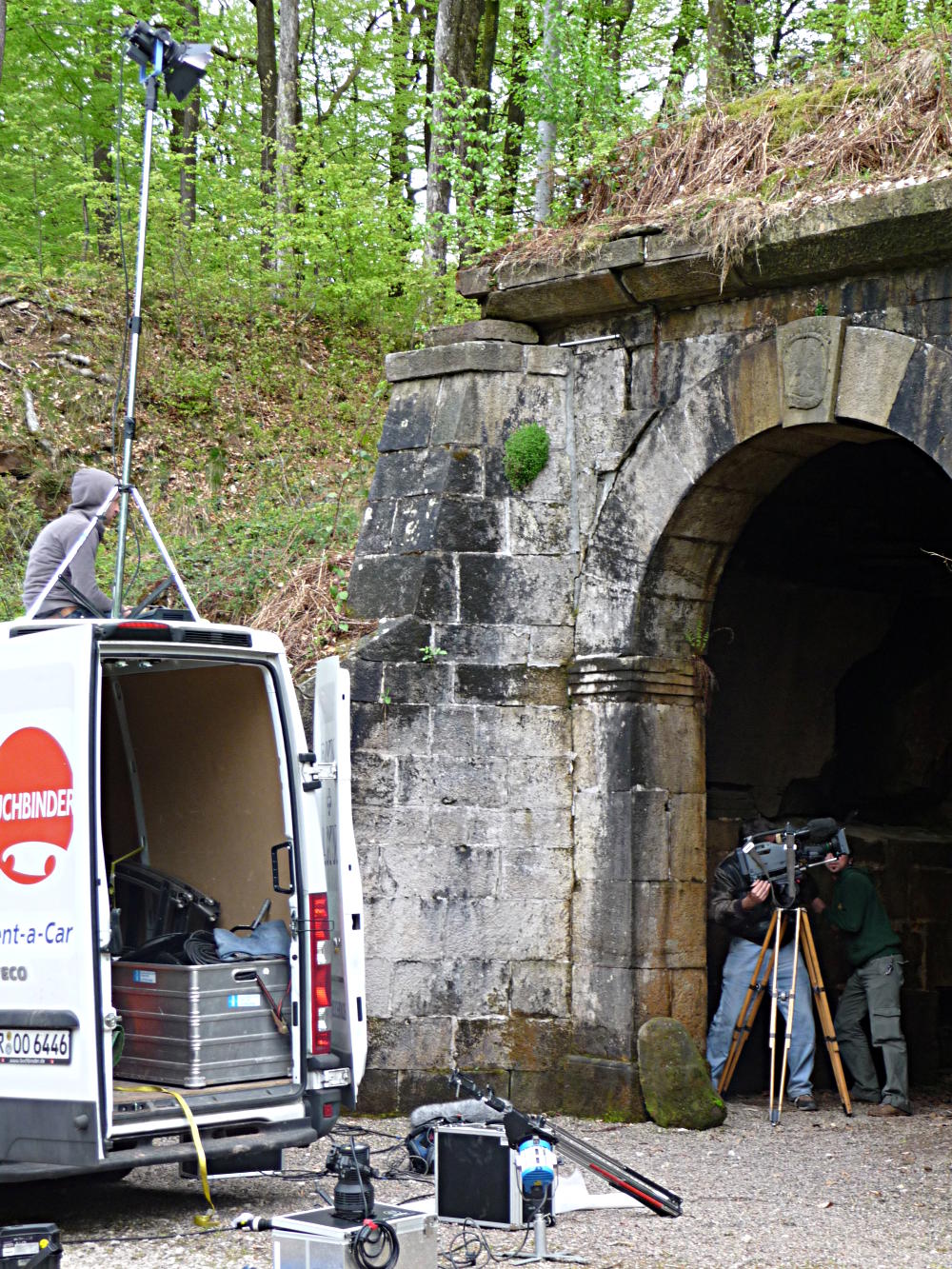 tournage à l'ermitage de Saint Valbert