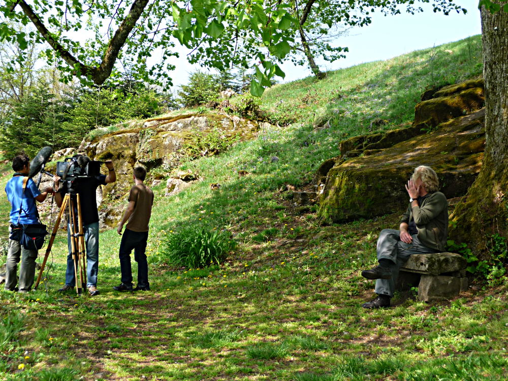 Tournage à la grotte Saint Colomban 