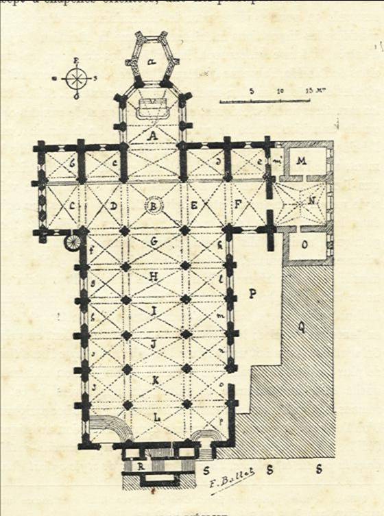 ABB44 dessin église abbtiale Beauséjour/droits phots réservés