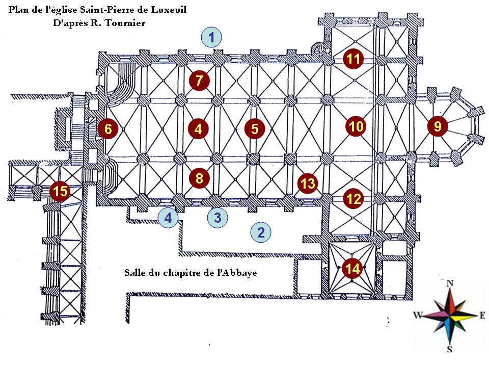 Plan Basilique Luxeuil/droits photo AASC