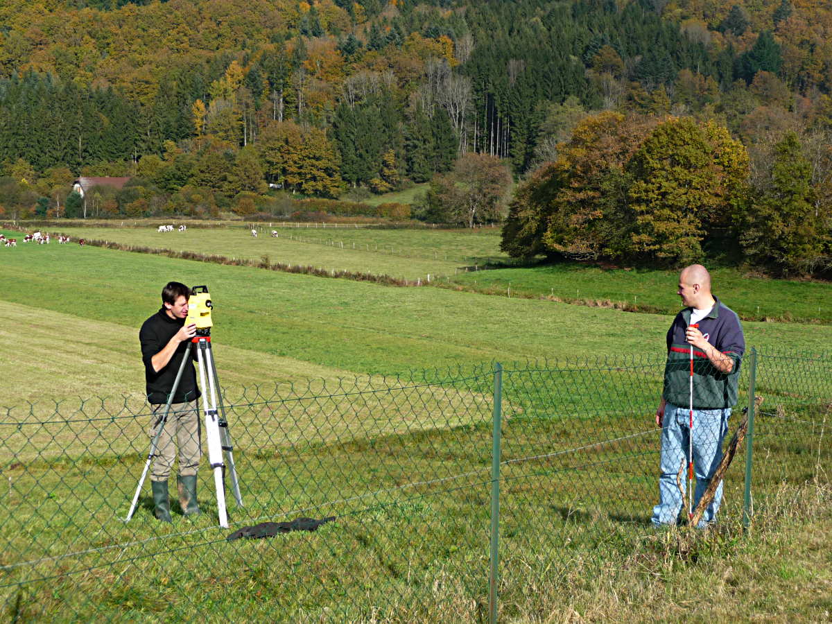 Relevé tachéométrique à Annegray oct 2010